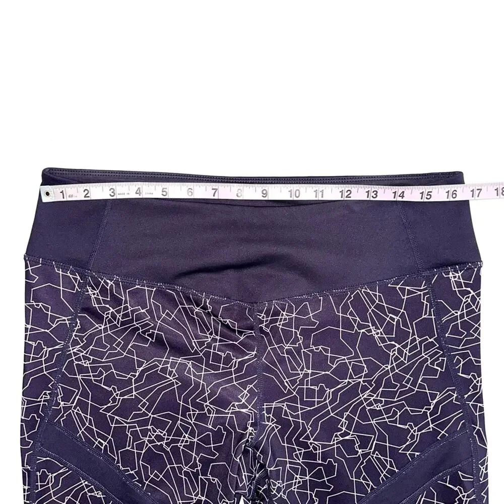 Z by Zella Purple Geometric Pattern Cropped Leggings Size XL